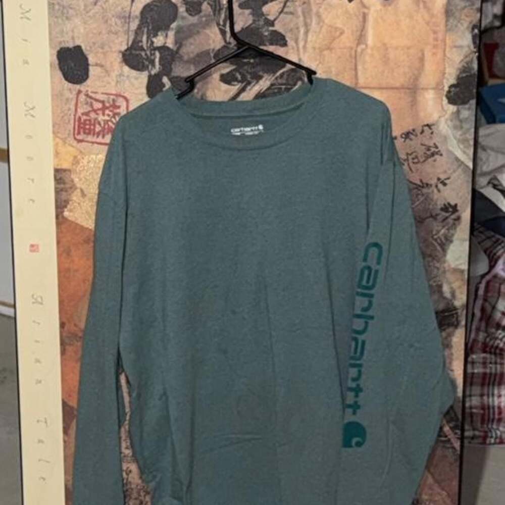 Carhartt Loose Fit Long Sleeve T-Shirt Sage Green Size XL